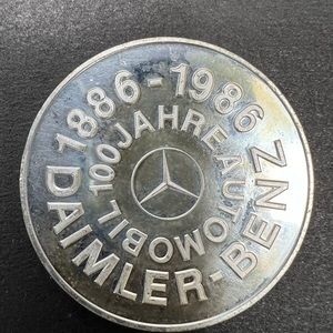 1986 Daimler-Benz Germany 100th Anniversary Silver Commemorative Medal Silver